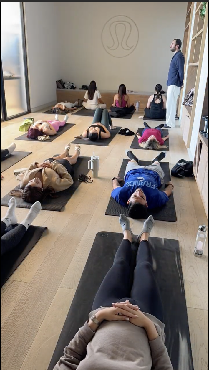 Full-room Harmonea session at Lululemon