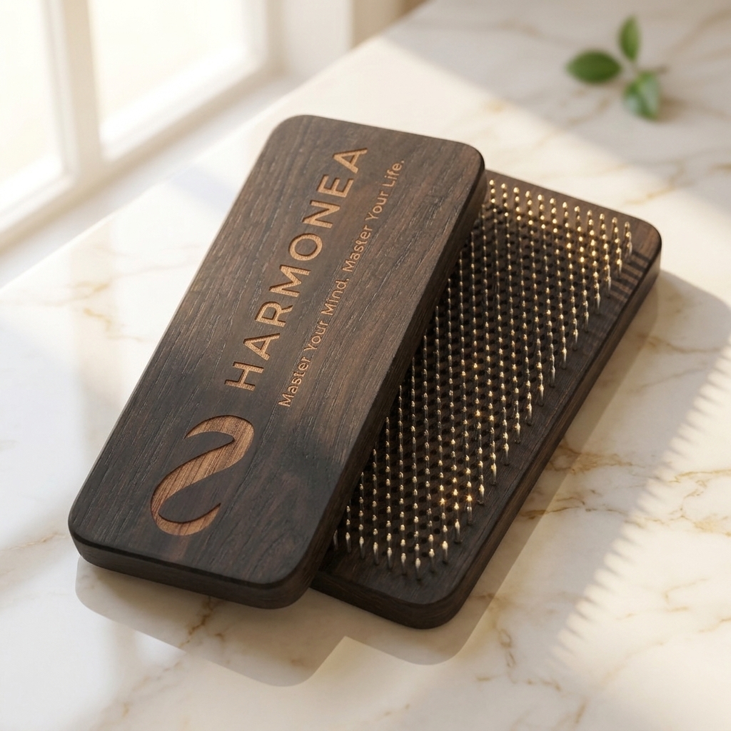 Harmony Board on marble surface, editorial.