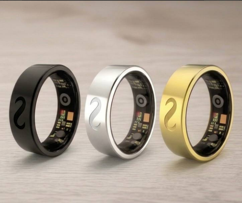Harmony Ring, black, silver, gold.